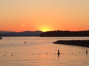 More of Lake Champlain at sunset, overlooking the Adirondacks 