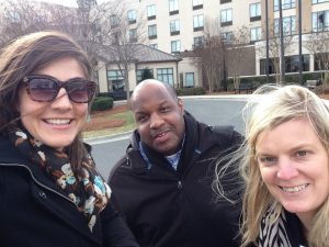 Meghan, Chris & Rebecca pose for selfie.