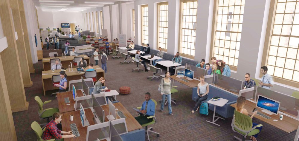 2016 Renovation concept: Collaborative spaces