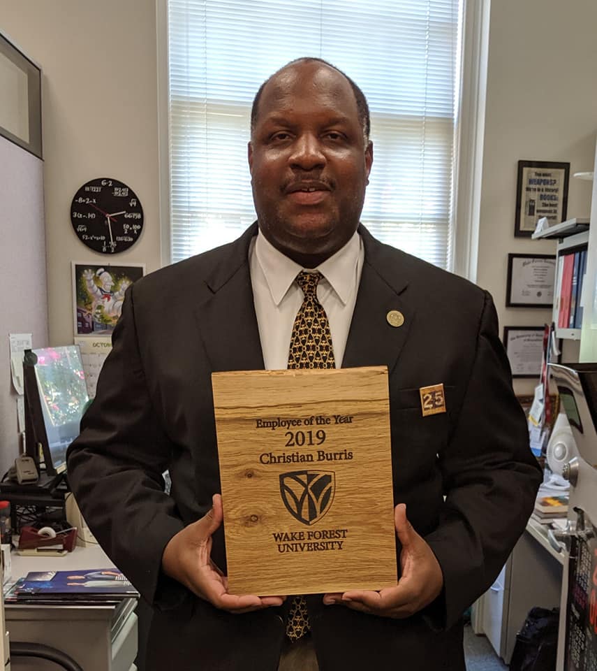 Christian Burris, WFU Exempt Employee of the Year