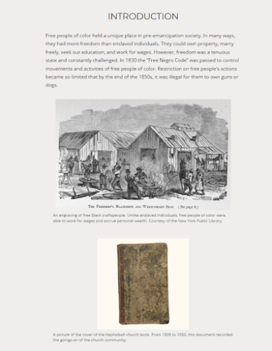 Hephzibah Baptist Church Exhibit