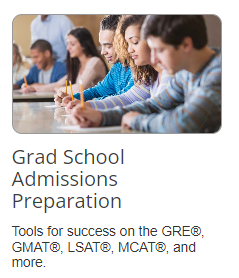 Image of the Graduate School Admissions Preparation area on the website. 