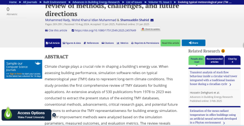This image shows an article from the Taylor and Francis website. It has a green LibKey Nomad icon at the bottom left corner.