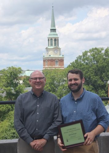 Kyle Denlinger and Tim Pyatt, Dean of the Library