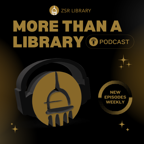 More Than A Library Podcast logo illustrated as a cupola with headphones