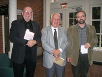 Drs. Tedford, Wilson, and Sligh during their Banned Books readings in the fall