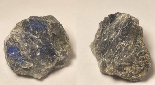 Cordierite rock from two sides