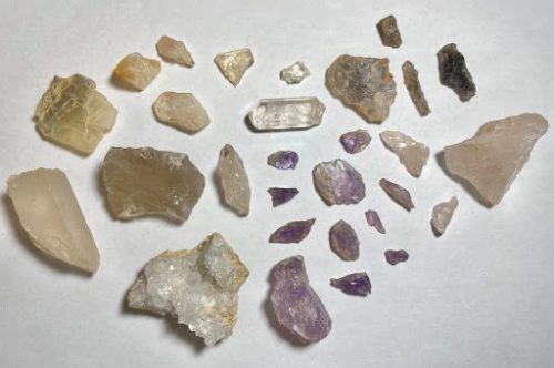 Variety of quartz stones in a variety of colors