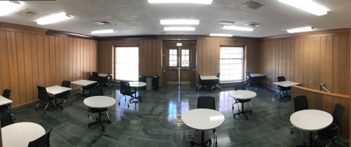 Panoramic view of Room 330 study space