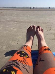 Photo of feet on a beach