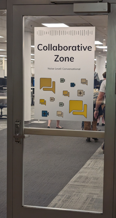 Signage in Shapiro Library