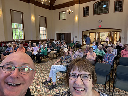 Roz and Hu Teaching at Salemtowne Spring 2025