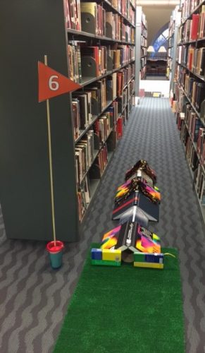 Mini Golf at Elon's Belk Library