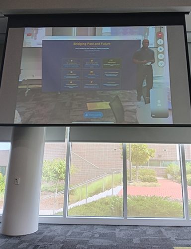 Hologram projection of Bryan Carter