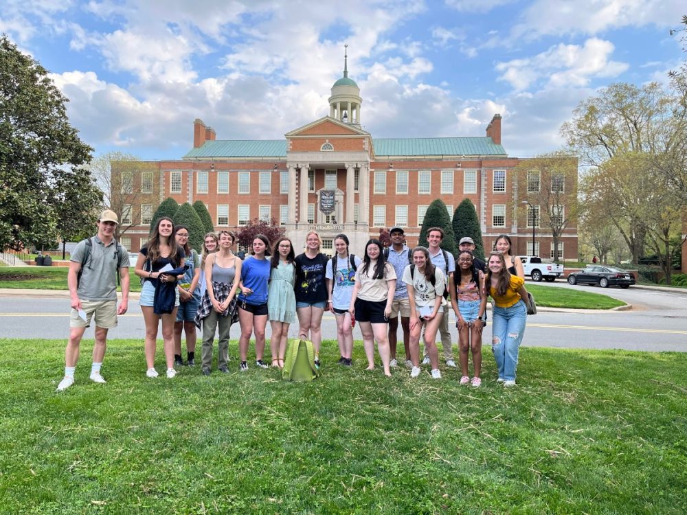 ZSR Ambassadors with ZSR Library in the background